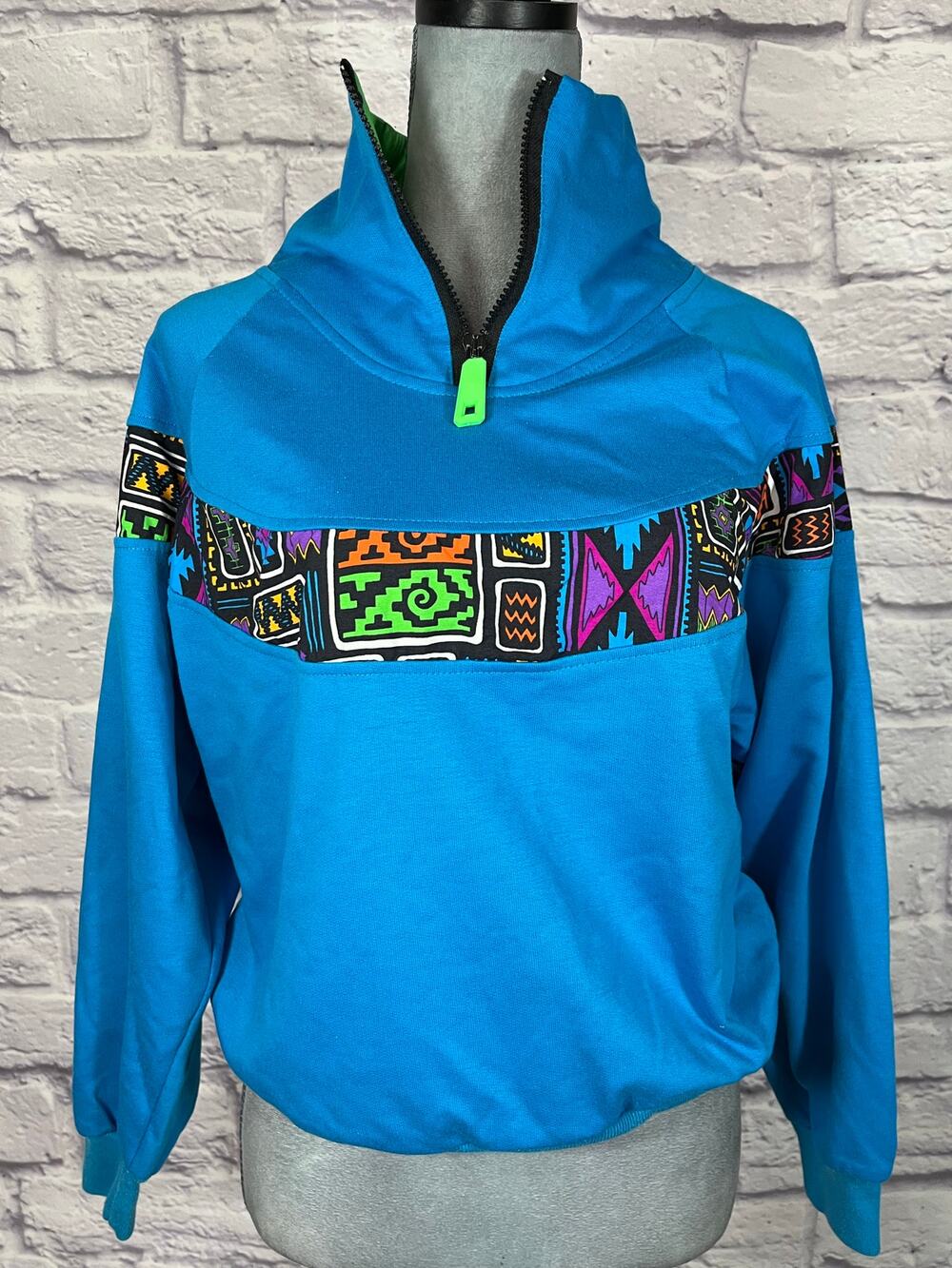 Vintage 90s Jantzen Vibrant Half Zip Sweatshirt Jacket
